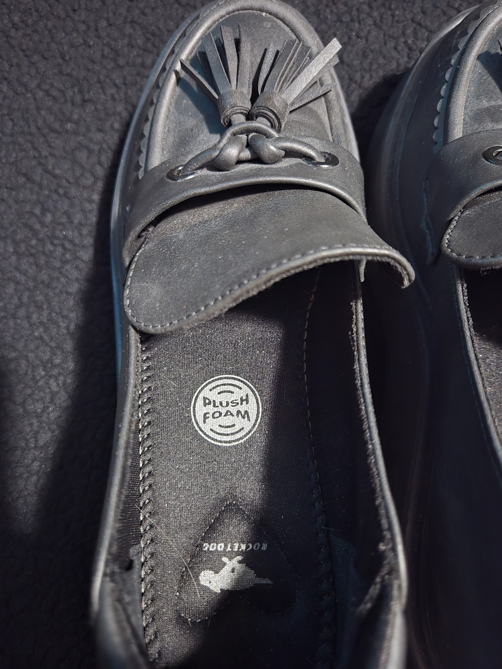 Rocket Dog Black Tassel Platform Loafers - Picture 2 of 6